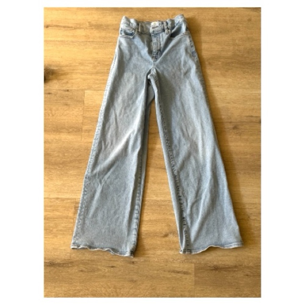 FRAME Le Slim Palazzo High-Rise Wide-Leg Jeans- 24 - Picture 6 of 10